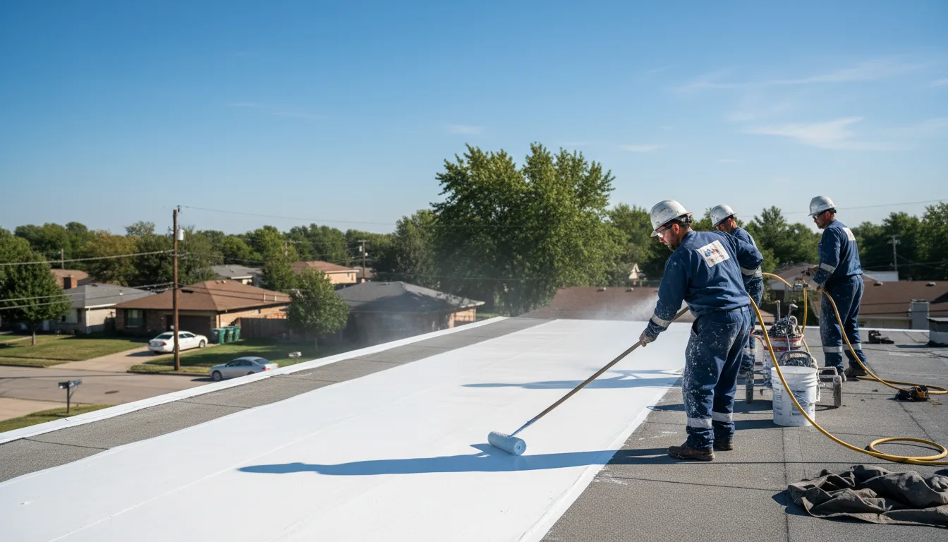 Commercial roof coating in Leopolis, WI near me
